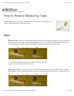How to Read a Measuring Tape