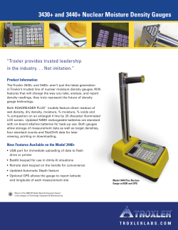 3430+ and 3440+ Nuclear Moisture Density Gauges