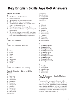 Key English Skills Age 8–9 Answers