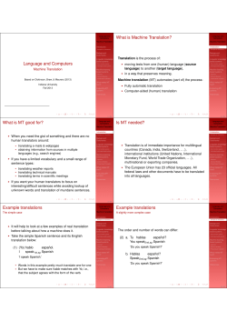 Example translations Example translations