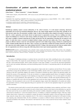 Construction of patient specific atlases from locally most similar