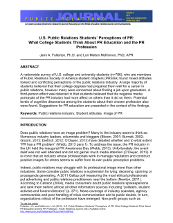 US Public Relations Students` Perceptions of PR