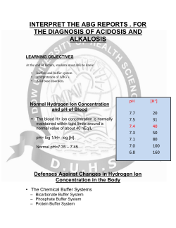 Introduction to Acid Base Disorders