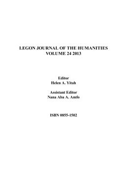 legon journal of the humanities volume 24 2013