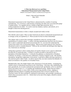 A Thin Line Between Love and Hate: Educational Measurement in