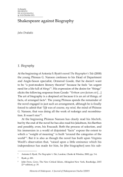 Shakespeare against Biography