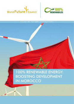 100% renewable energy: boosting development in morocco