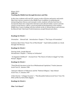 Syllabus - Comparative Literature