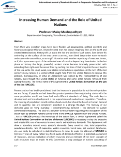 Increasing Human Demand and the Role of United Nations