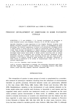 PERIODIC DEVELOPMENT OF DIMETRISM IN SOME FAVOSITID