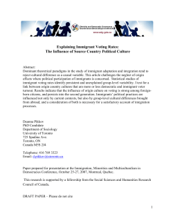 Explaining Immigrant Voting Rates: The Influence of Source Country