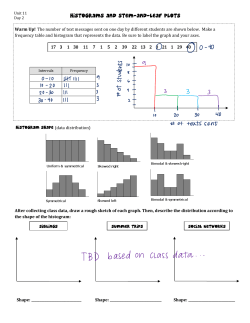 Histograms and Stem-and