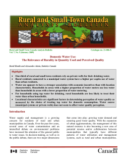Domestic Water Use: The Relevance of Rurality in