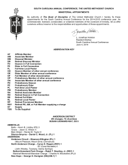 SOUTH CAROLINA ANNUAL CONFERENCE, THE