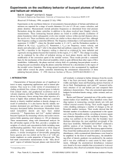 Experiments on the oscillatory behavior of buoyant plumes of helium