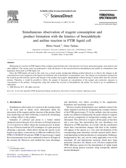 Simultaneous observation of reagent consumption and product