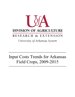 Input Costs Trends for Arkansas Field Crops, 2009-2015