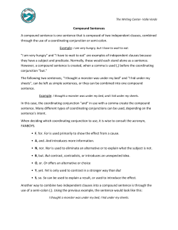 How to write compound sentences