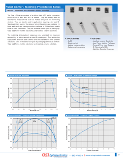 Dual Emitter / Matching Photodector Series