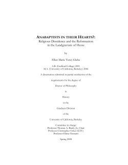 Anabaptists in their Hearts: