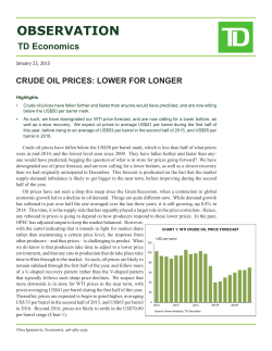 Crude Oil Prices: Lower For Longer