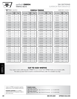 optibelt OmEga 2m sECTIOns TIMING BELTS SUPERIOR