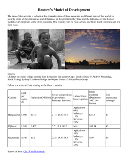 Rostow`s Model of Development
