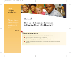 How Do I Differentiate Instruction to Meet the