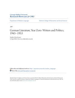 German Literature, Year Zero