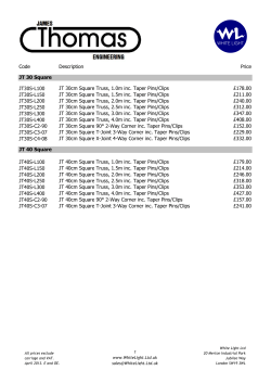 Code Description Price JT 30 Square JT30S-L100