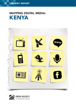 Mapping Digital Media: Kenya