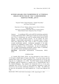 Hypervariable polymorphism of autosomal origin detected