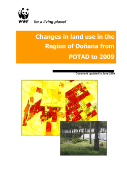 POTAD to 2009 Changes in land use in the Region of Do&ntilde;ana from