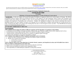 Habitats: Georgia On My Mind