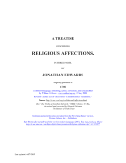religious affections. - Home Page On the Wing