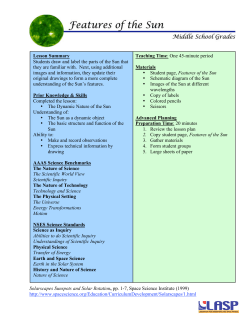 Features of the Sun - Laboratory for Atmospheric and Space Physics