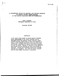 A PRELIMINARY STUDY OF HISTORIC AND