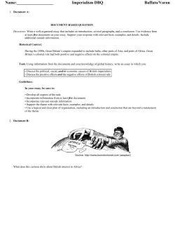 Imperialism DBQ - Pleasantville High School