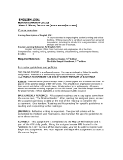 english 13o1 - HCC Learning Web