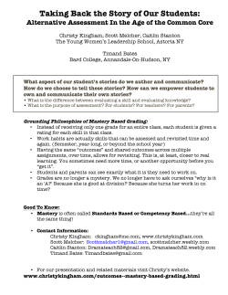 NCTE Presentation Packet Fall 2014