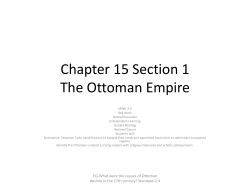 Chapter 15 Section 1 The Ottoman Empire