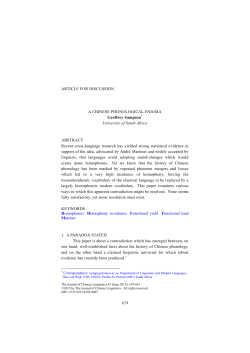 Chinese phonological enigma