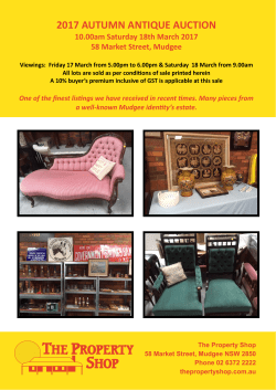 Catalogue - Mudgee Auction &bull; Mudgee Clearing Sales, Antique