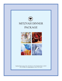 mitzvah dinner package - Highland Park Country Club