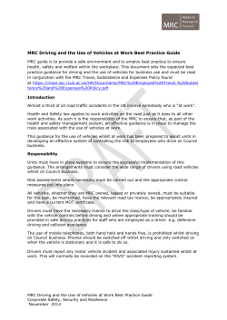 drivingguide - Medical Research Council