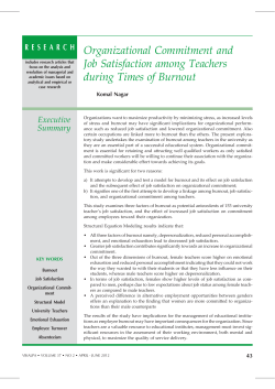 Organizational Commitment and Job Satisfaction among