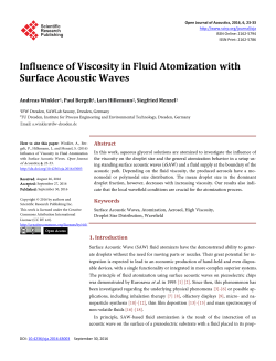Influence of Viscosity in Fluid Atomization with Surface Acoustic Waves