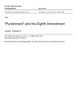 "Punishment" and the Eighth Amendment