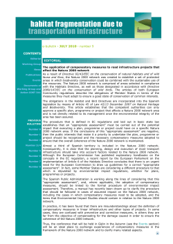 Bulletin n&ordm;9 Habitat fragmentation - Ministerio de Agricultura y Pesca