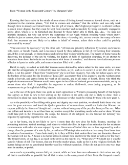 From &ldquo;Woman in the Nineteenth Century&rdquo; by Margaret Fuller